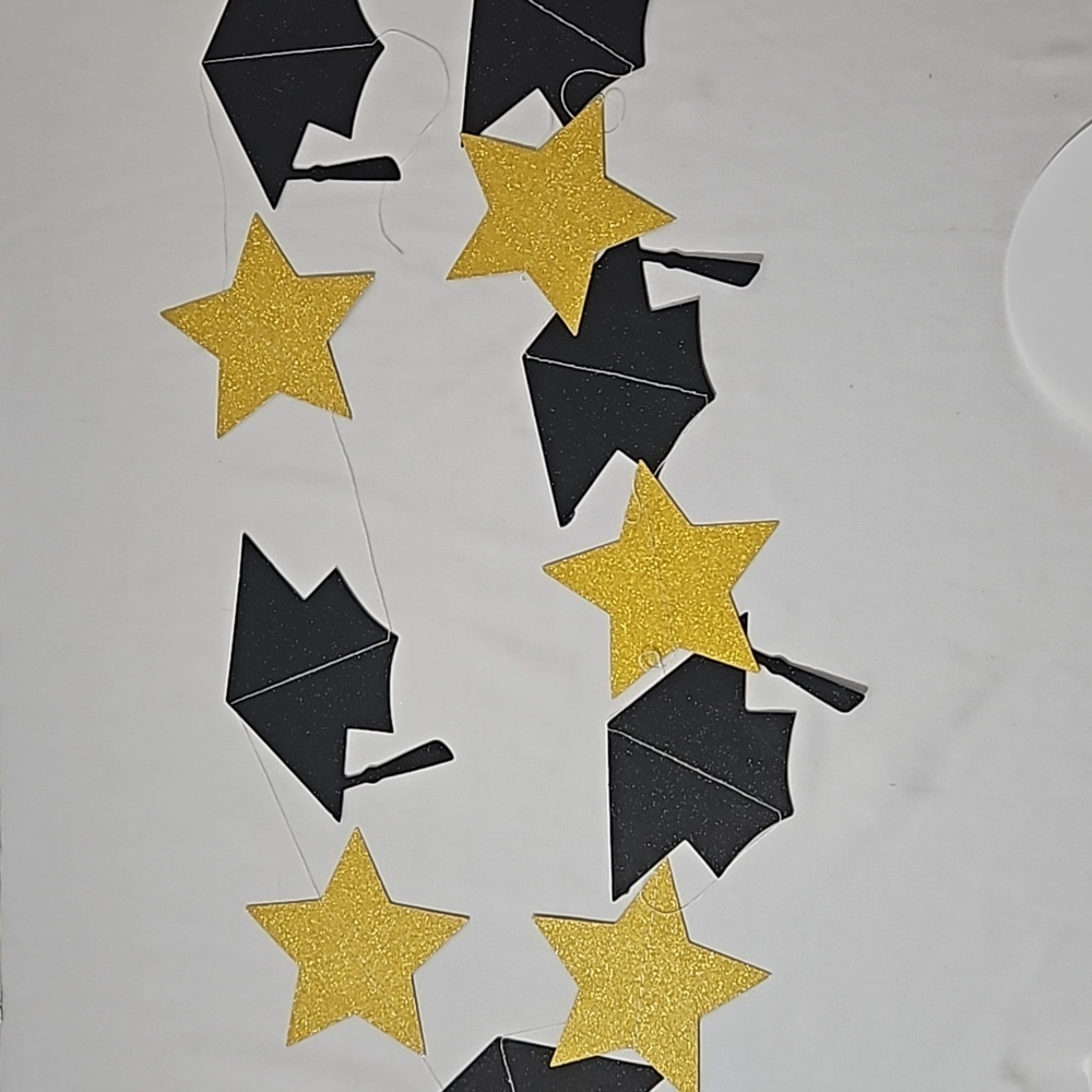 Graduation Party decor black and gold banner Cupcakes toppers Enamel Grad Pin - Picture 13 of 17